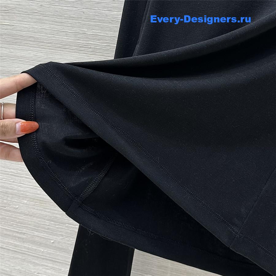 Miu Miu Black Cropped Wool Sweater