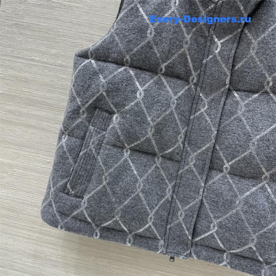 BC Goose Down Wool Vest in Grey