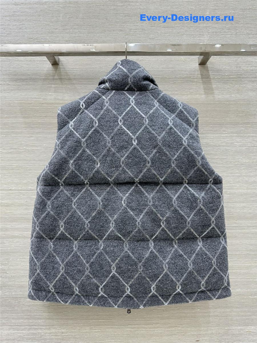 BC Goose Down Wool Vest in Grey