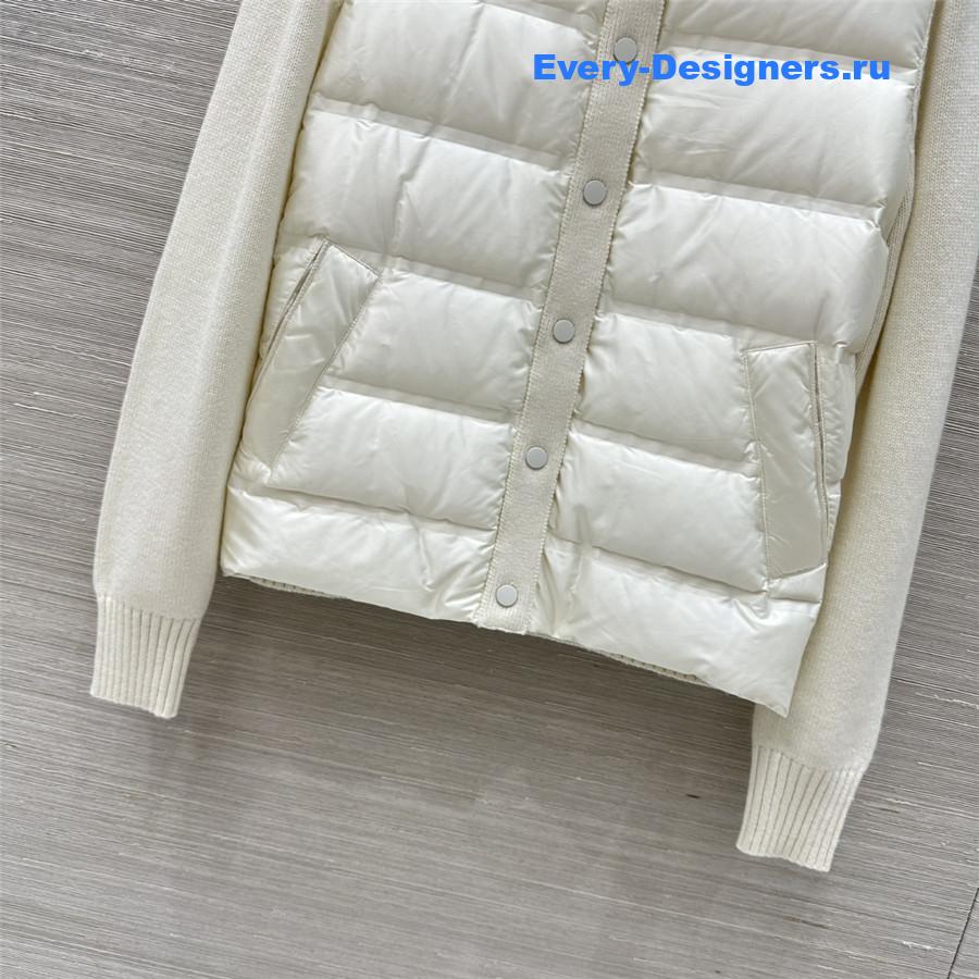 L0r0 P1ana white ivory besset down vest