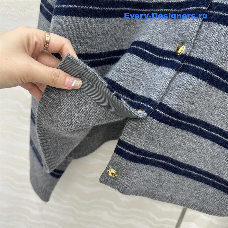 Miu Miu Grey/Navy Cashmere Cardigan