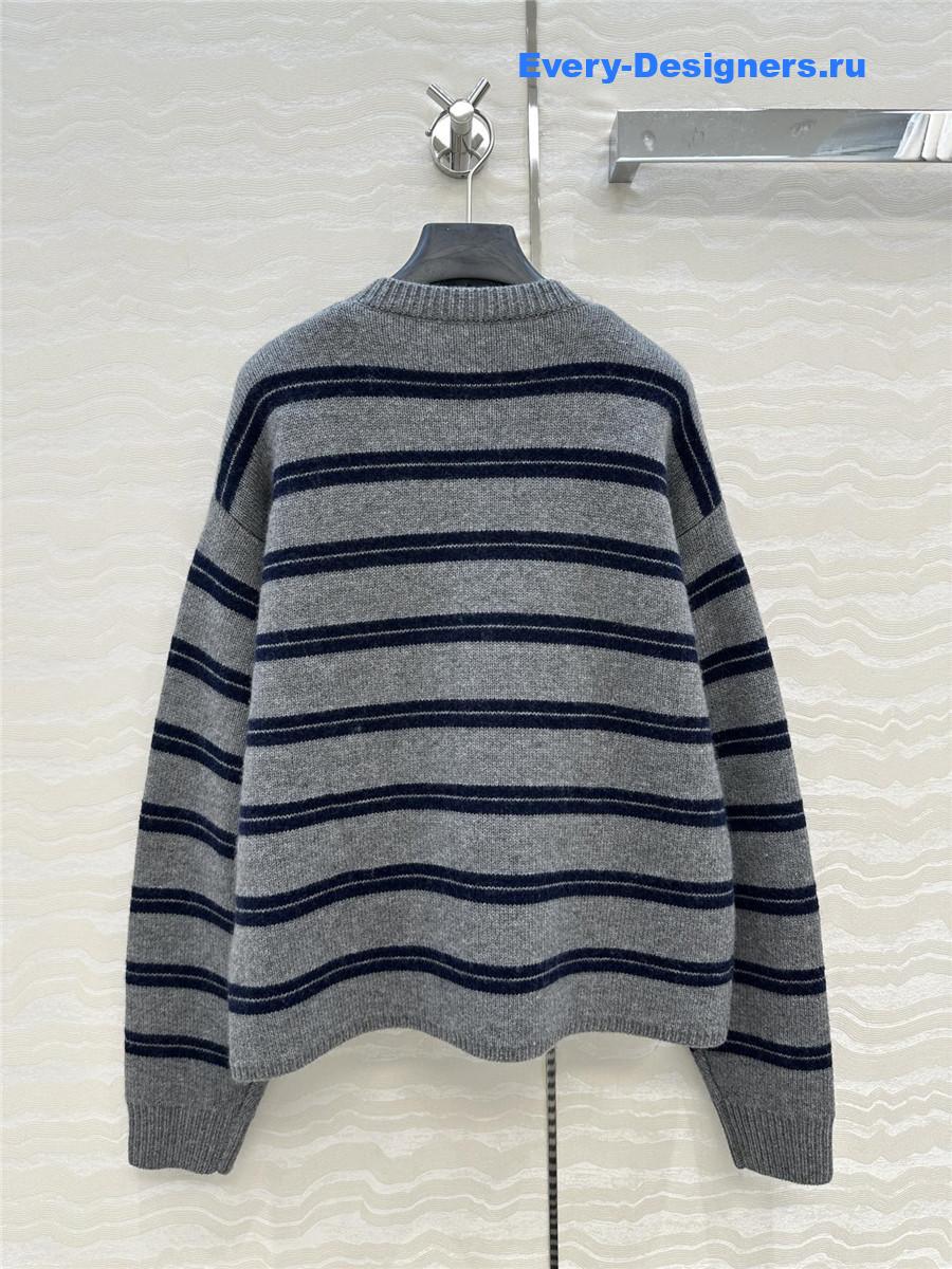 Miu Miu Grey/Navy Cashmere Cardigan