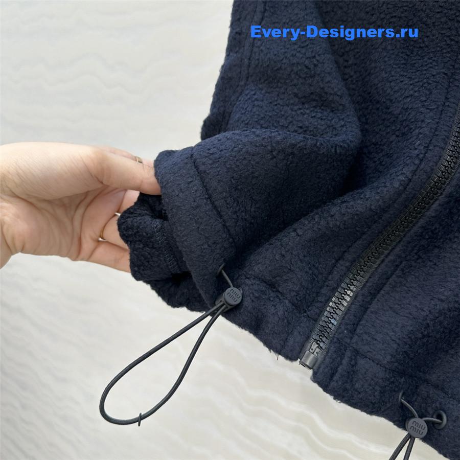 Miu Miu Zip-Up Sherpa Vest