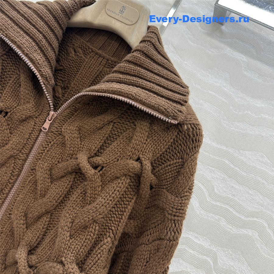 BC Alpaca Cashmere Zip-Up Cardigan