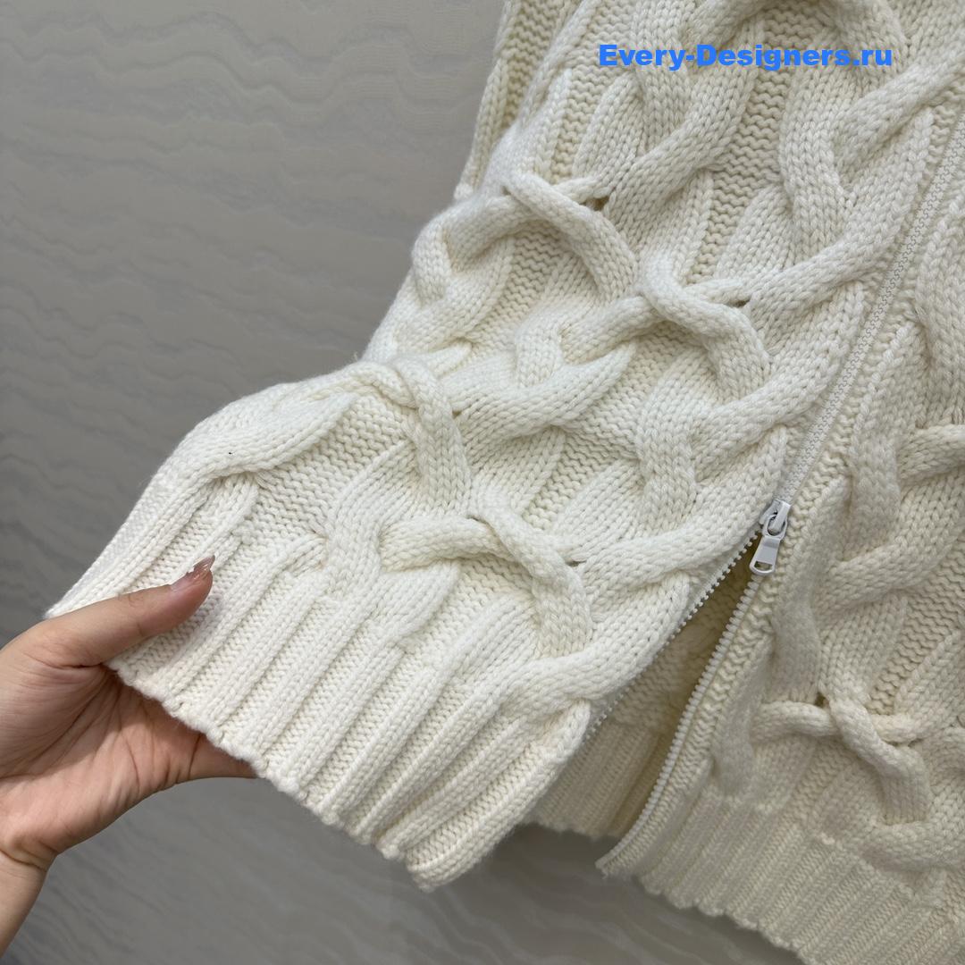 BC Brown Cashmere Zip-Up Cardigan