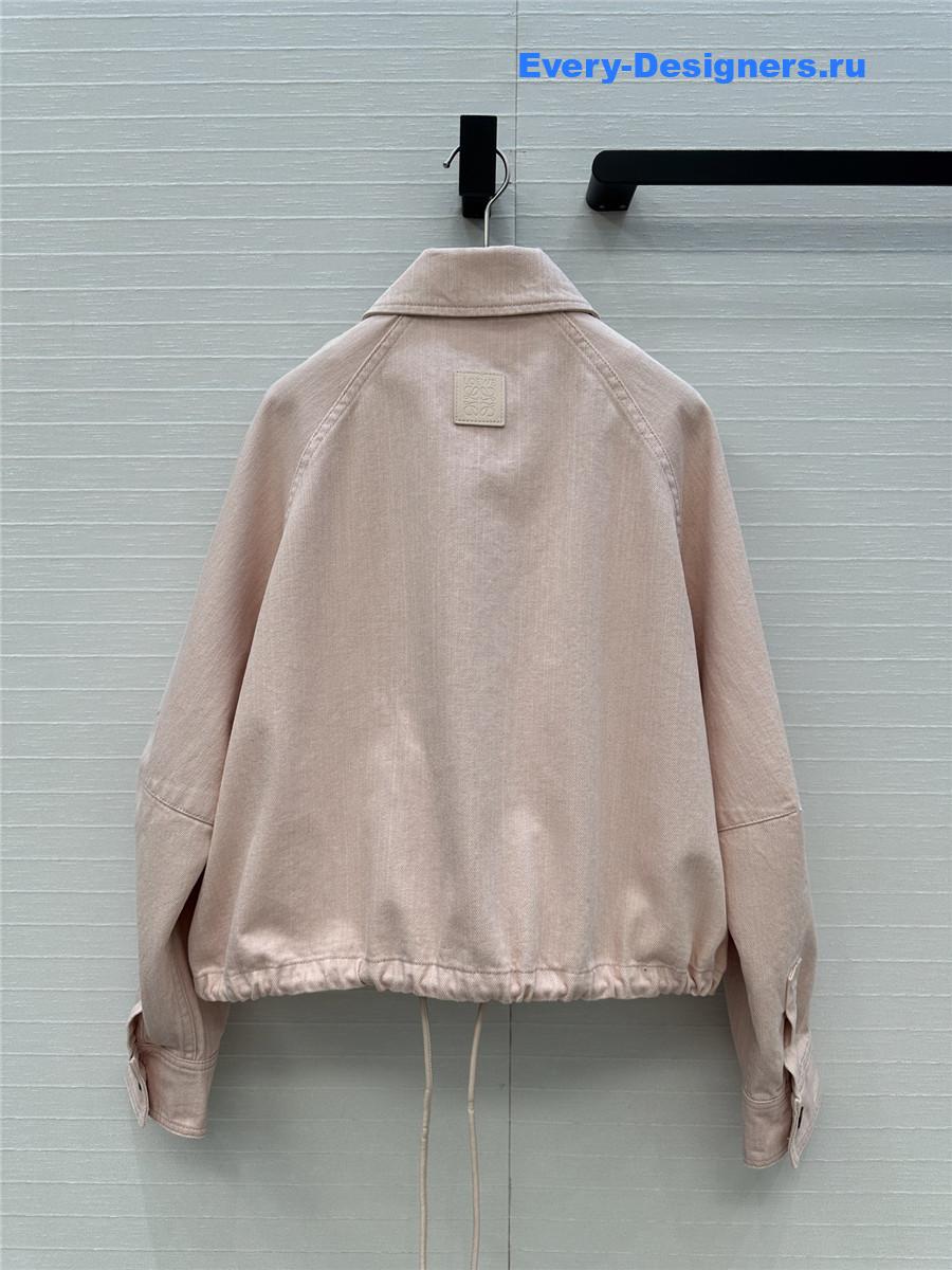 L0ew* denim pink trapeze jacket