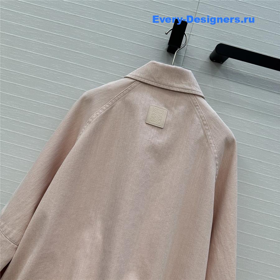 L0ew* denim pink trapeze jacket