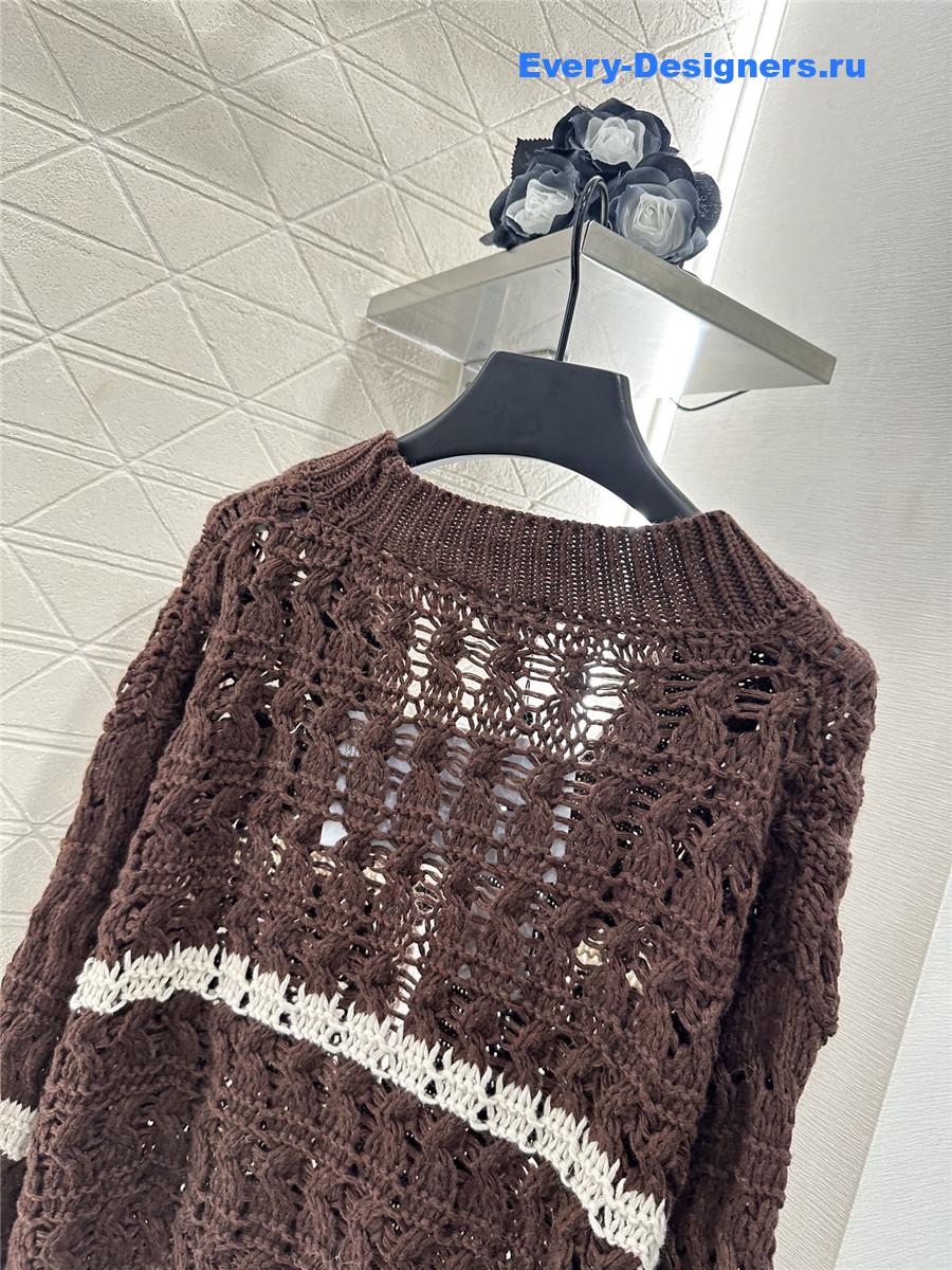 Ch**el embroidered v-neck cardigan