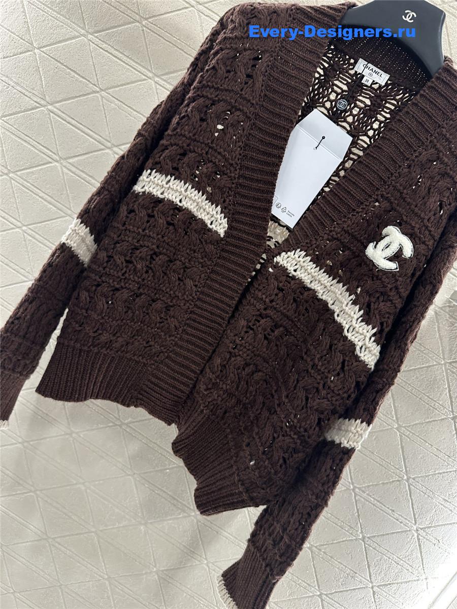 Ch**el embroidered v-neck cardigan