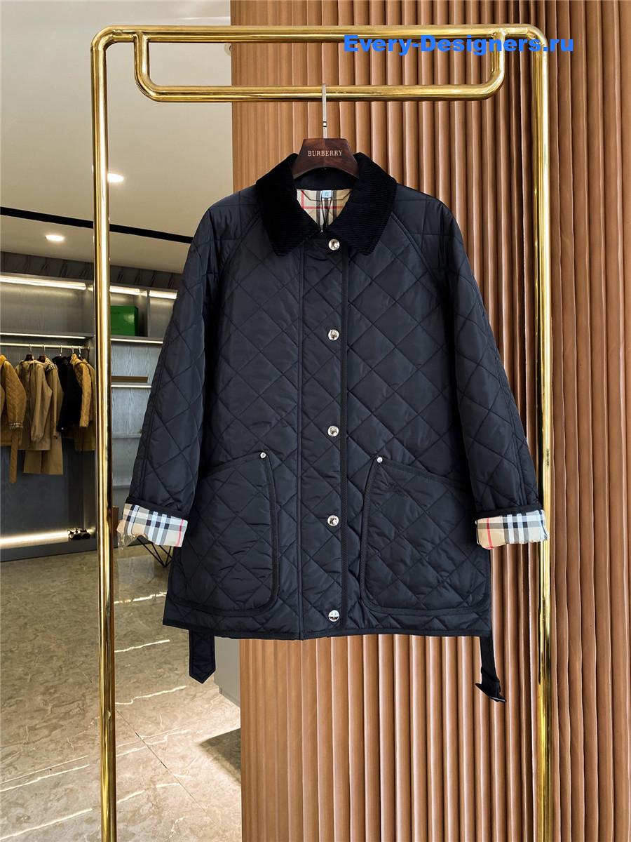 Bv*b*rry quilted nylon jacket in black