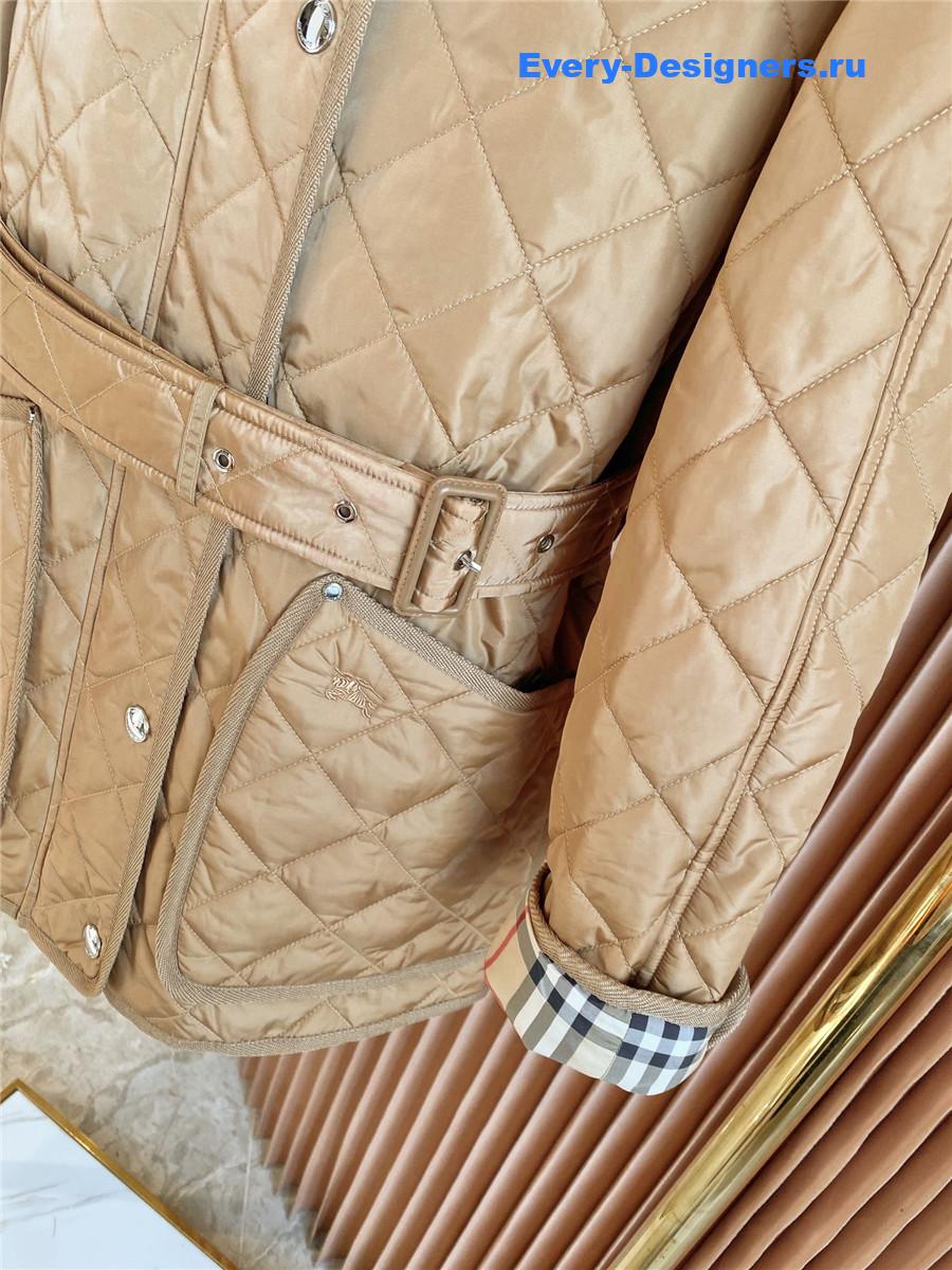 Bv*b*rry quilted nylon jacket in beige