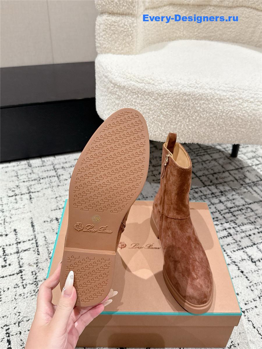 L0r0 P1ana  kilda brown suede ankle boots