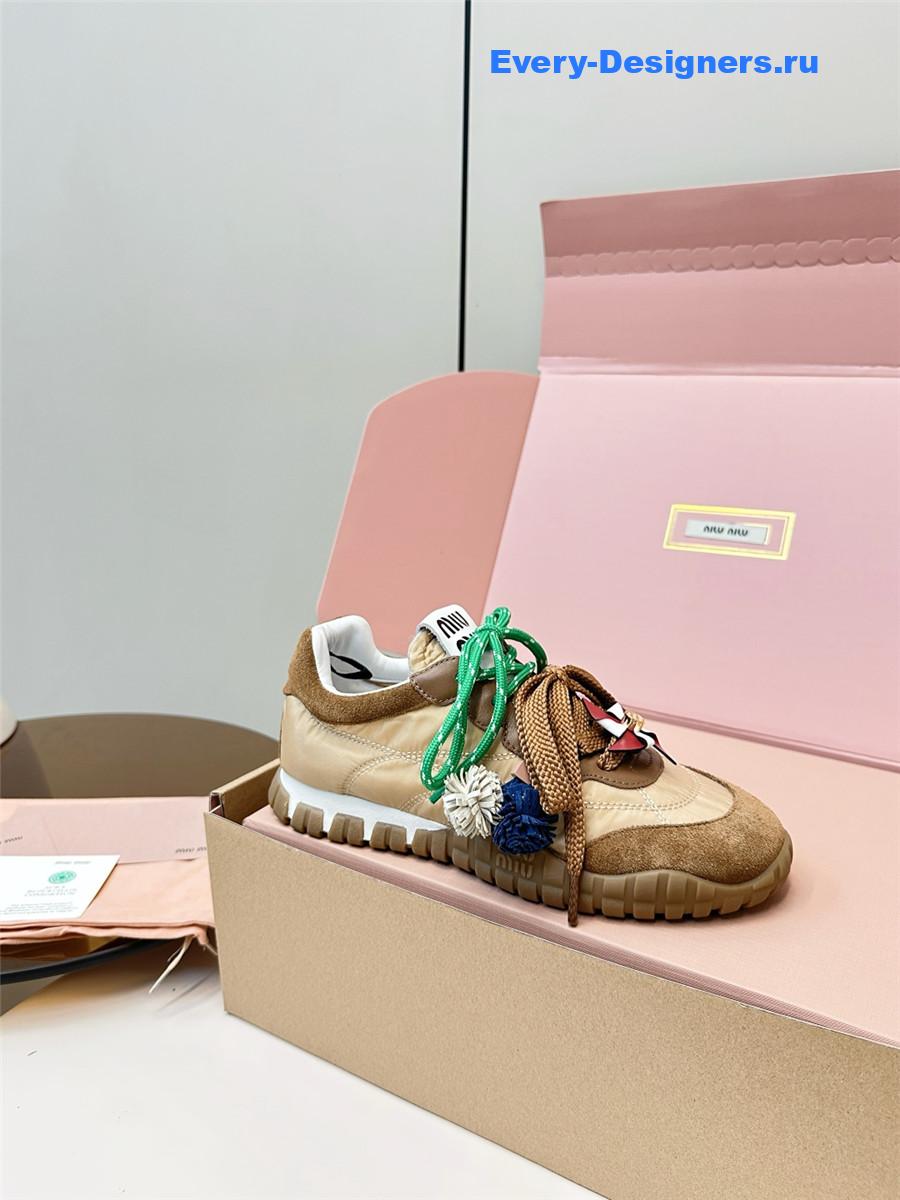 Miu Miu Brown Mule Sneakers