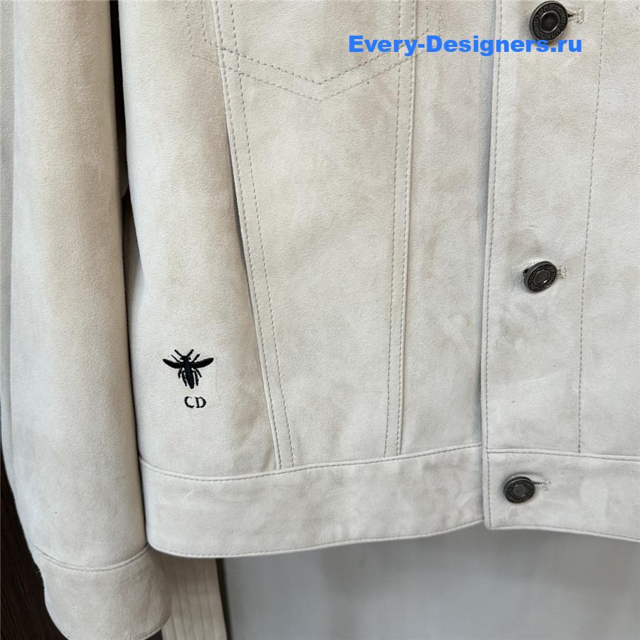 D10r beige suede shirt jacket
