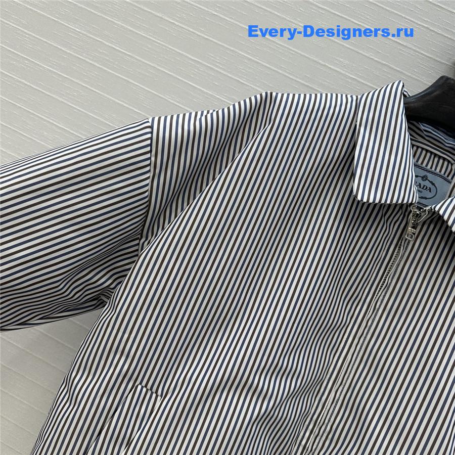 Pra*a striped poplin blouson jacket