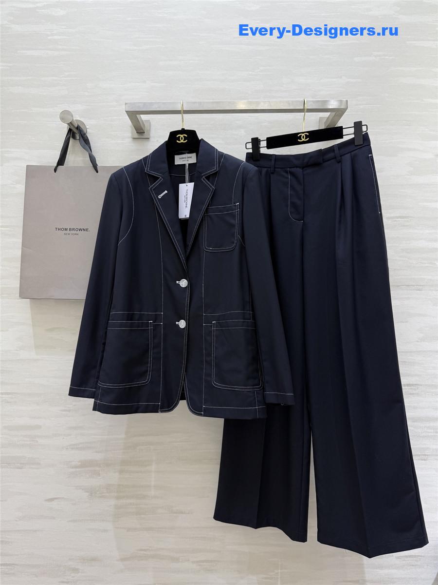 Thom Browne Elongated Patch Pocket Jacket With Pants Sets