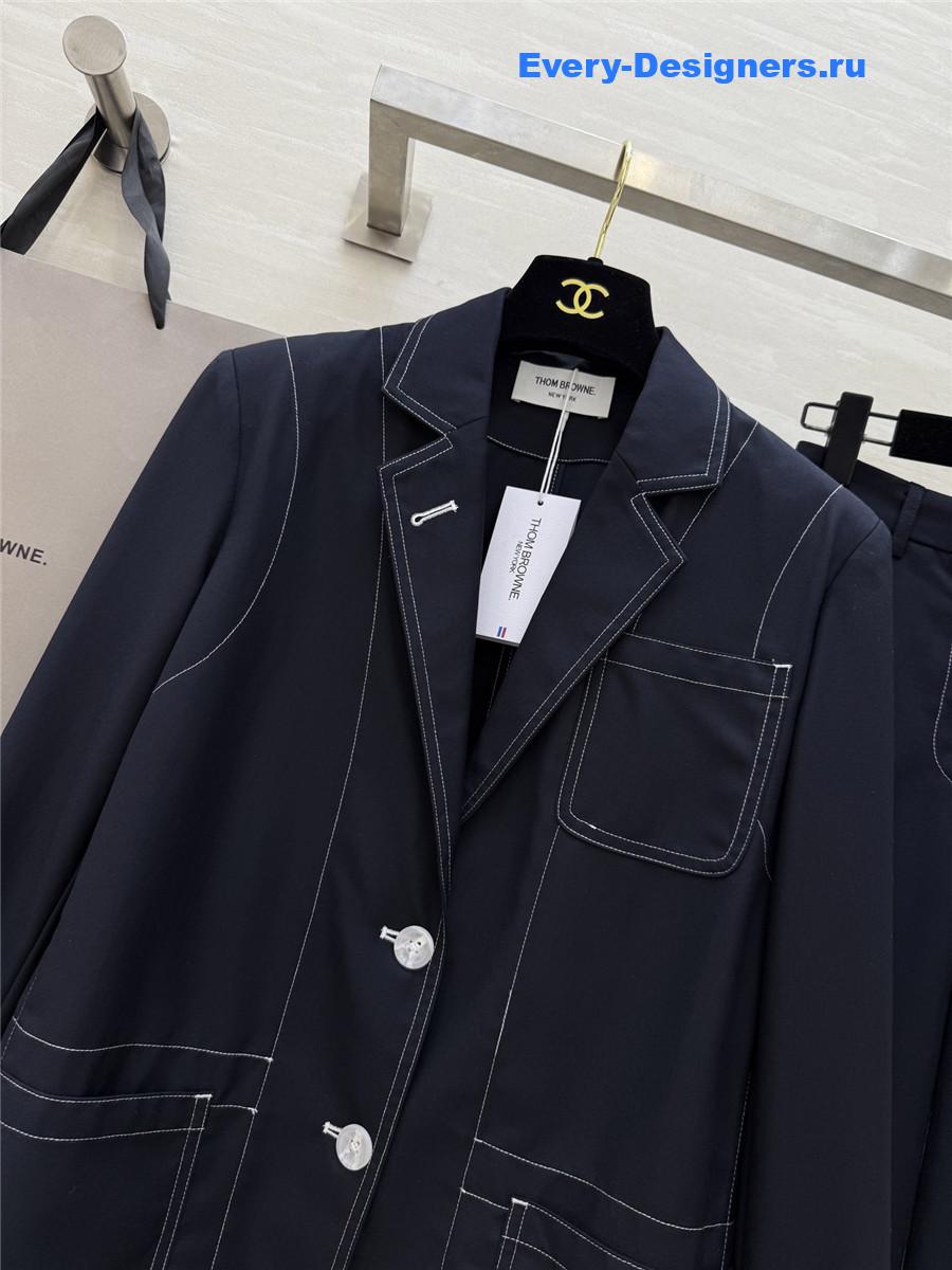 Thom Browne Elongated Patch Pocket Jacket With Pants Sets