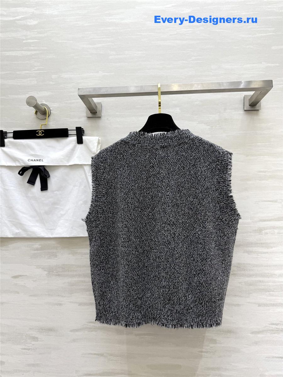 Ch**el dark grey wool vest
