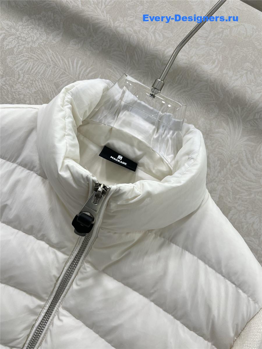 Moncler White Padded Wool Zip-Up Cardigan