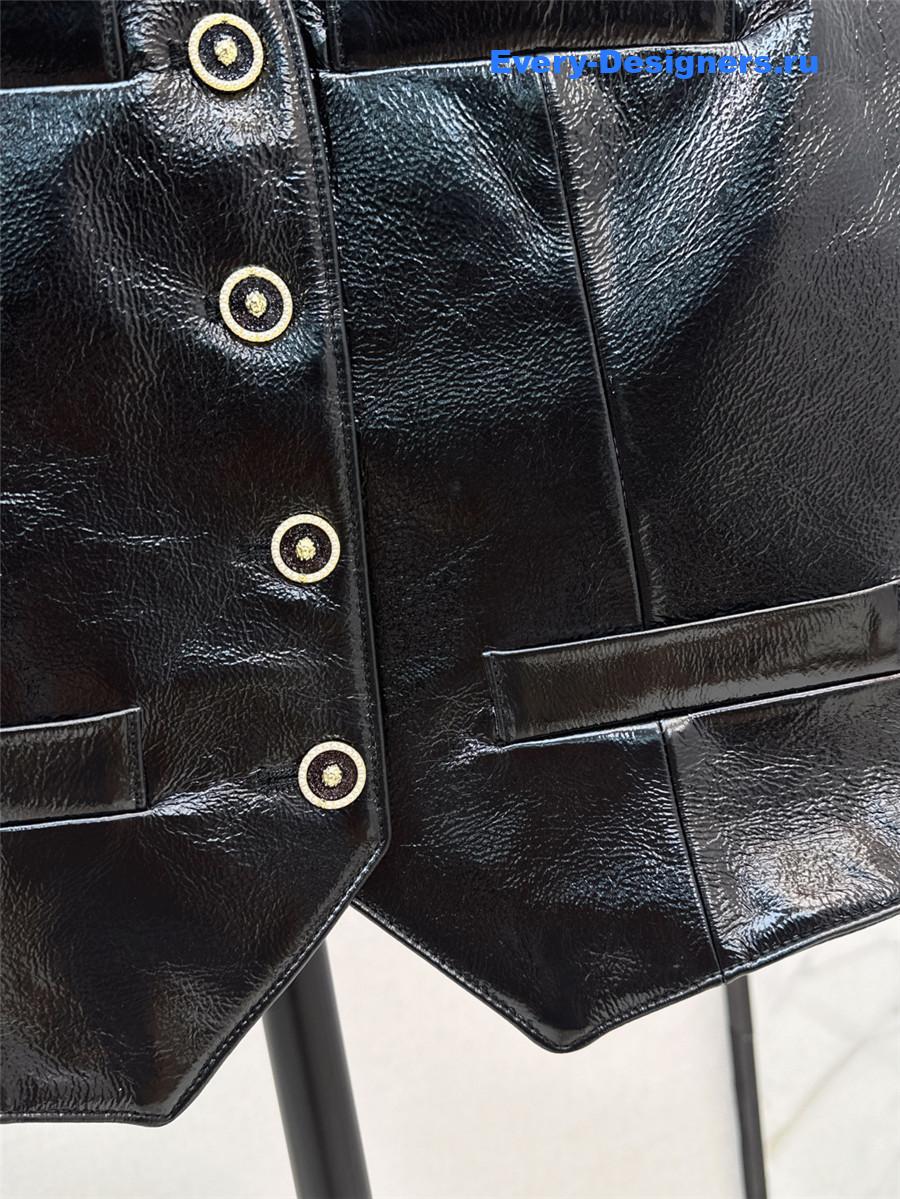 Ch**el black leather vest