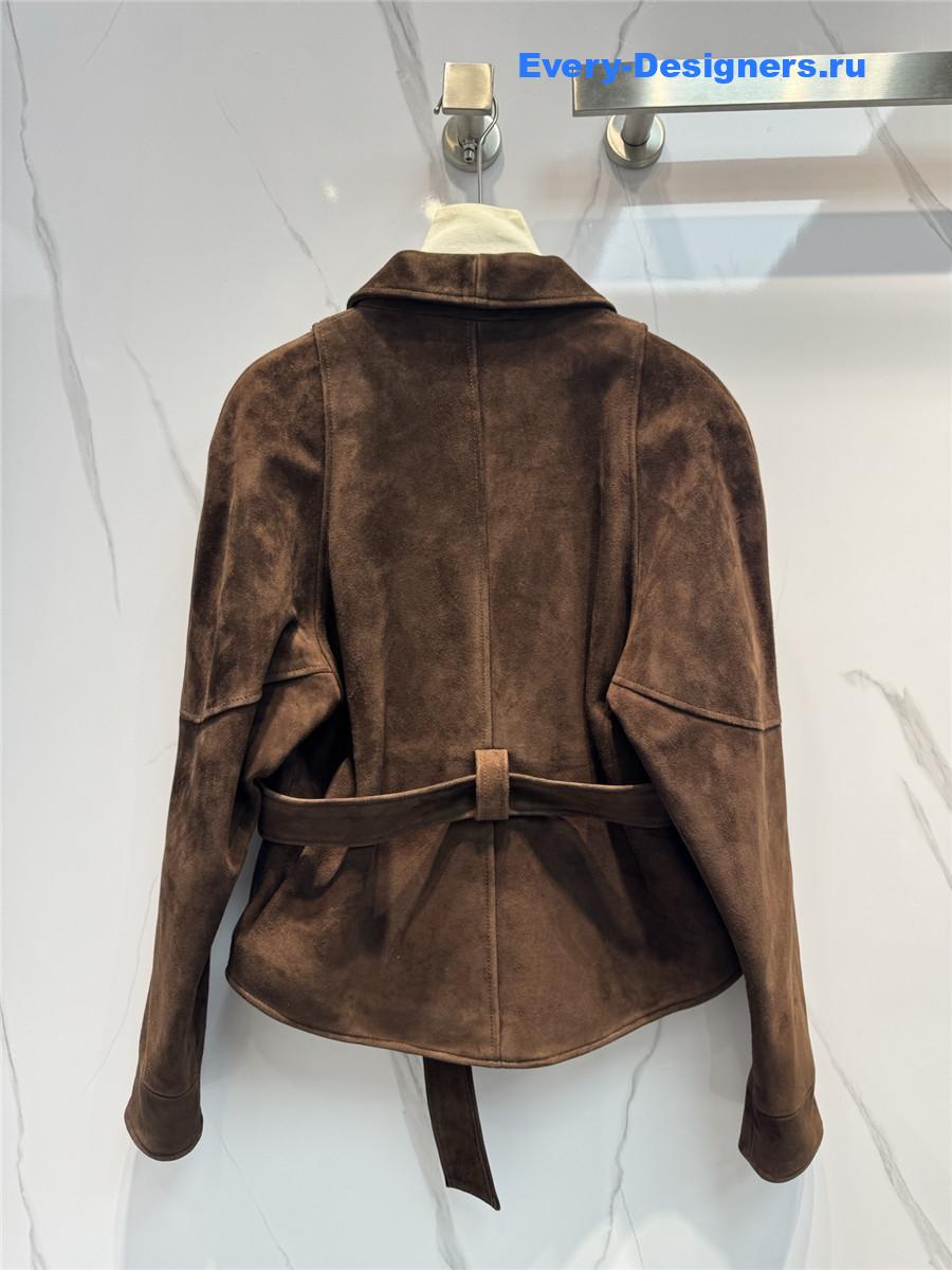 The R0w women’s suede leather jacket