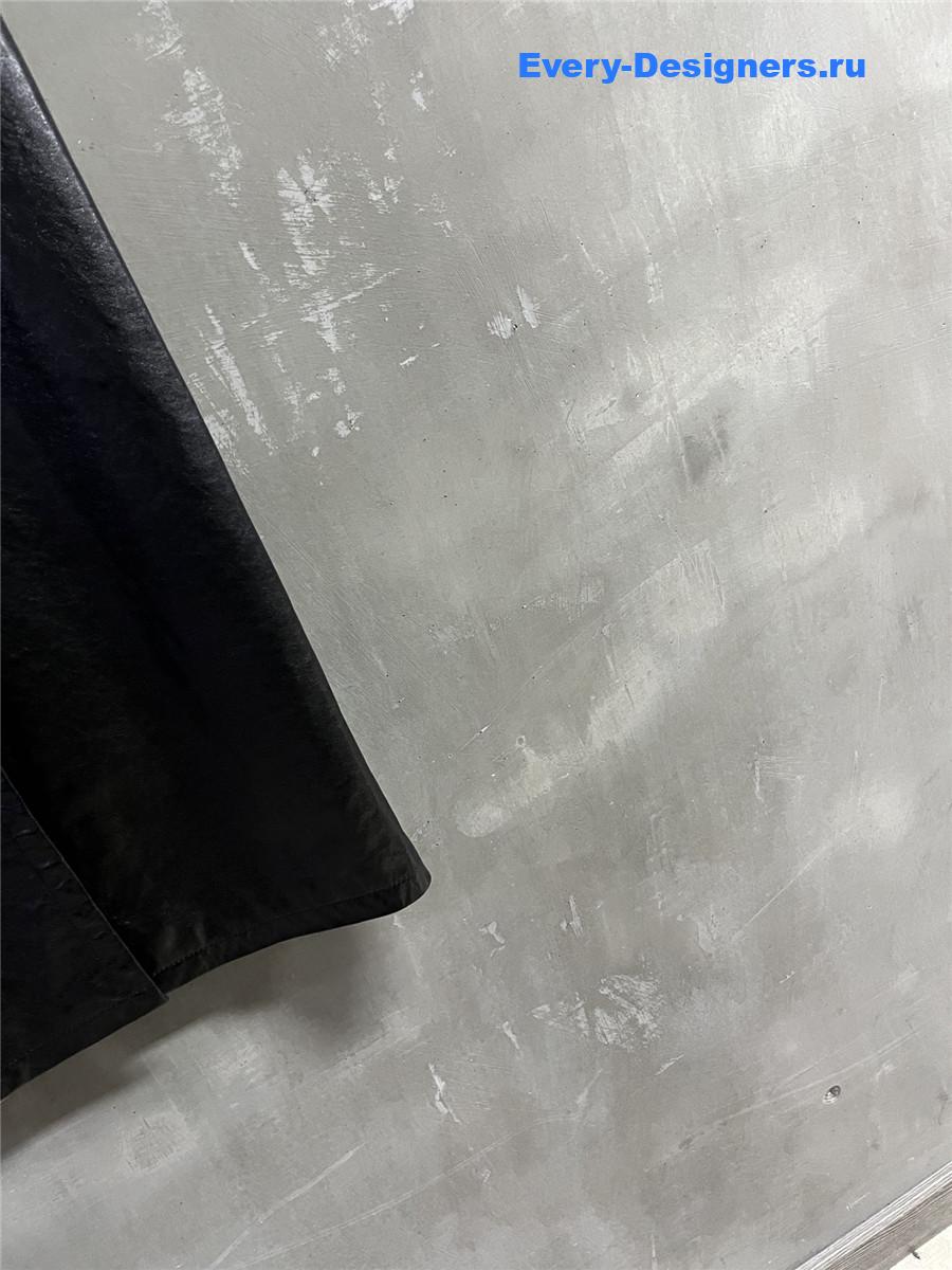 D10r black leather midi length skirt