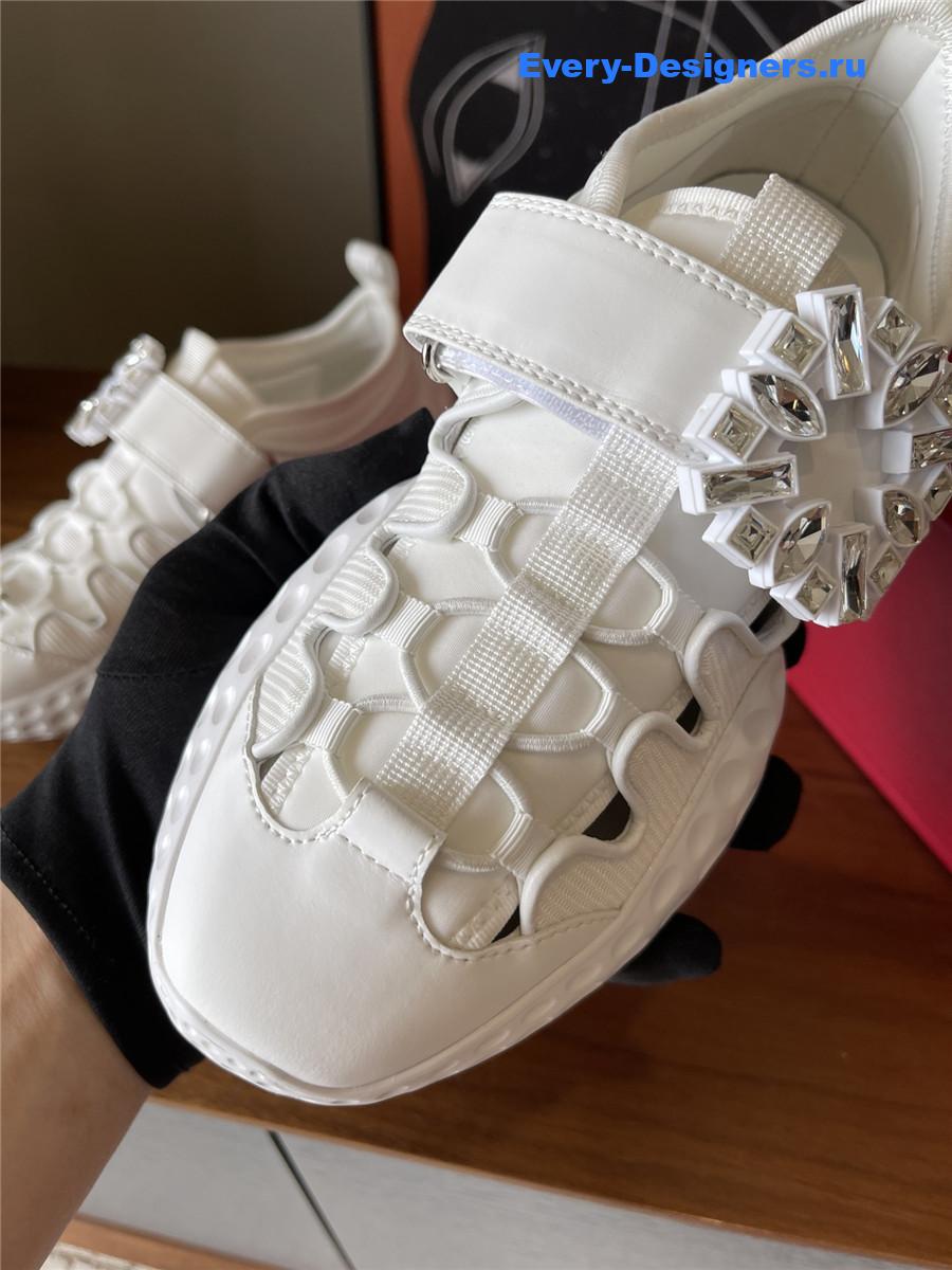 Roger Vivier Viv’ White Run Light Sneakers