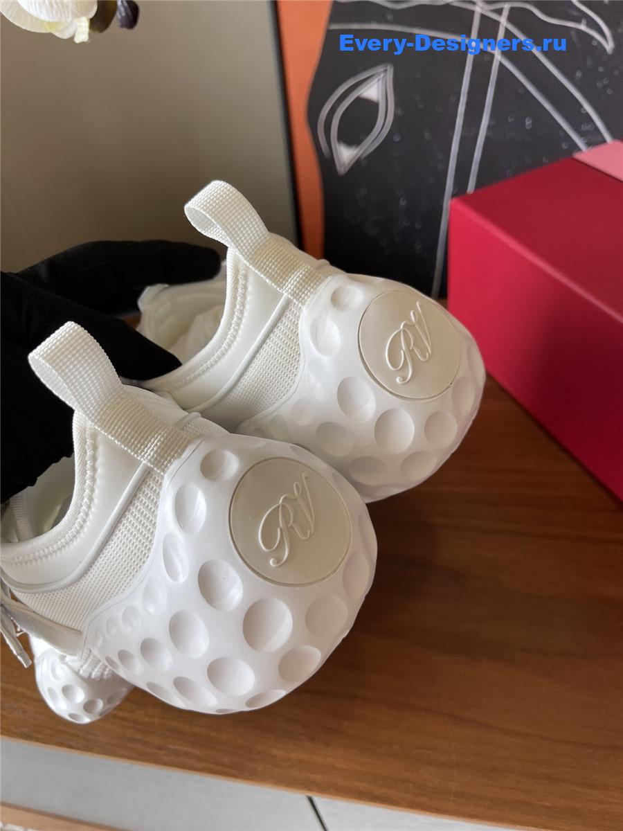 Roger Vivier Viv’ White Run Light Sneakers