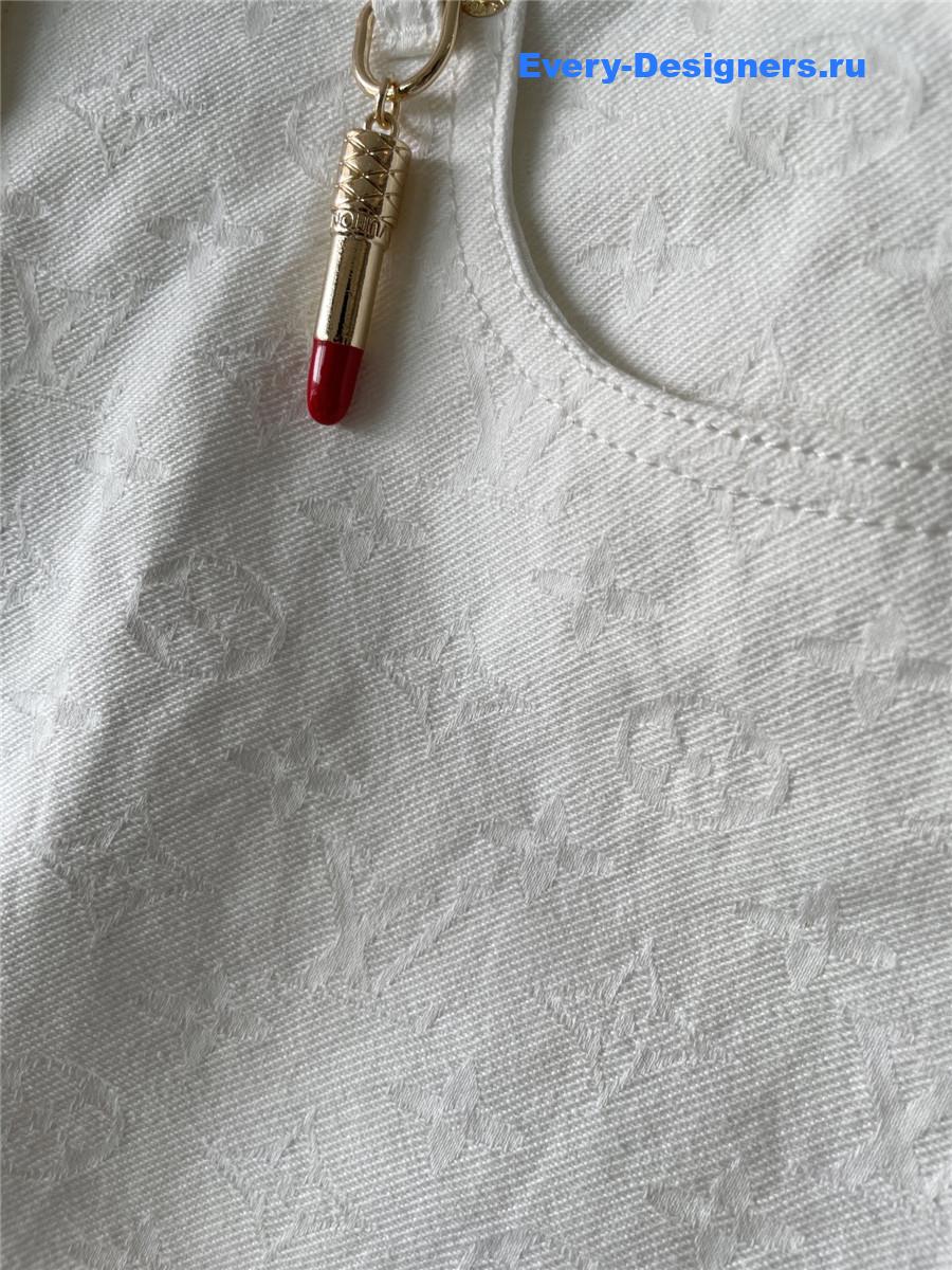 l0vis Vvtt0n white embroidered denim shorts