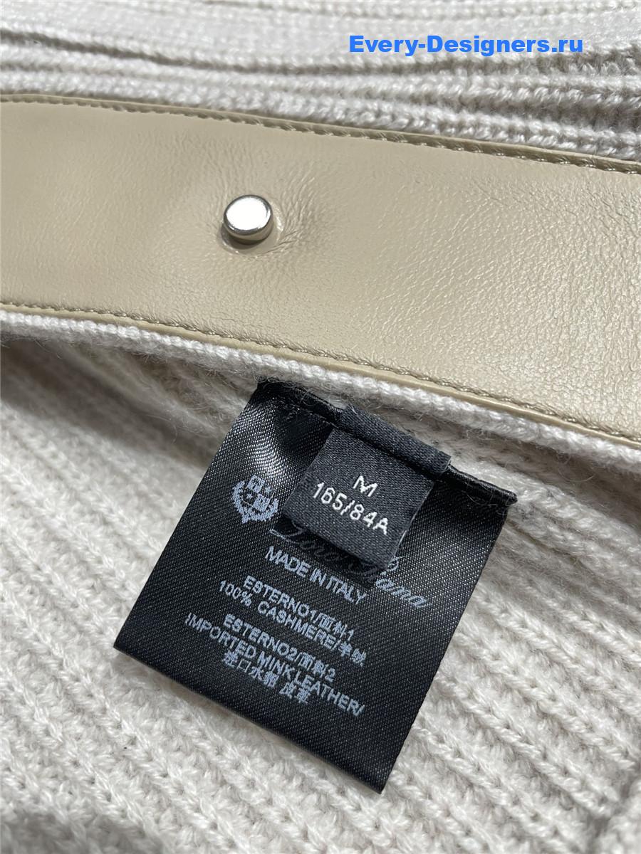 L0r0 P1ana mink collar cashmere coat