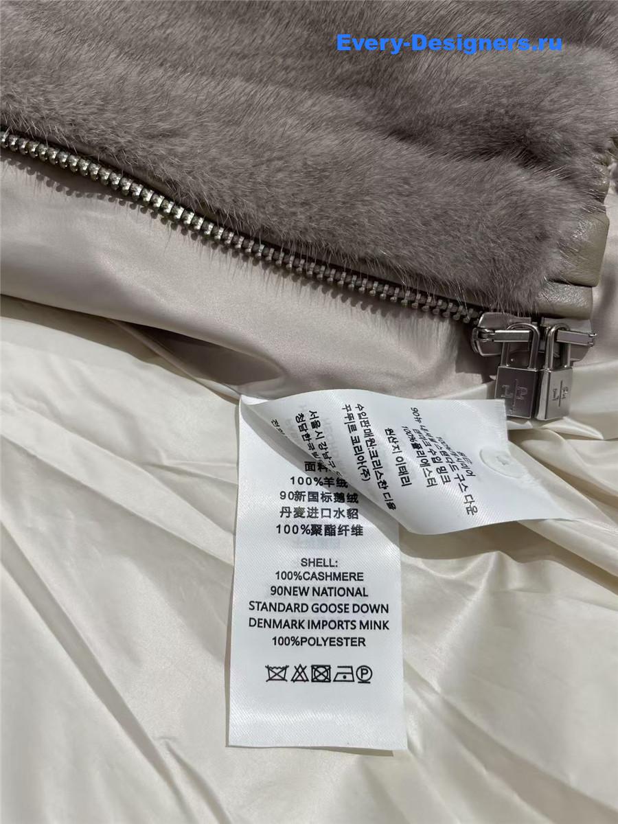 L0r0 P1ana hooded mink & cashmere coat