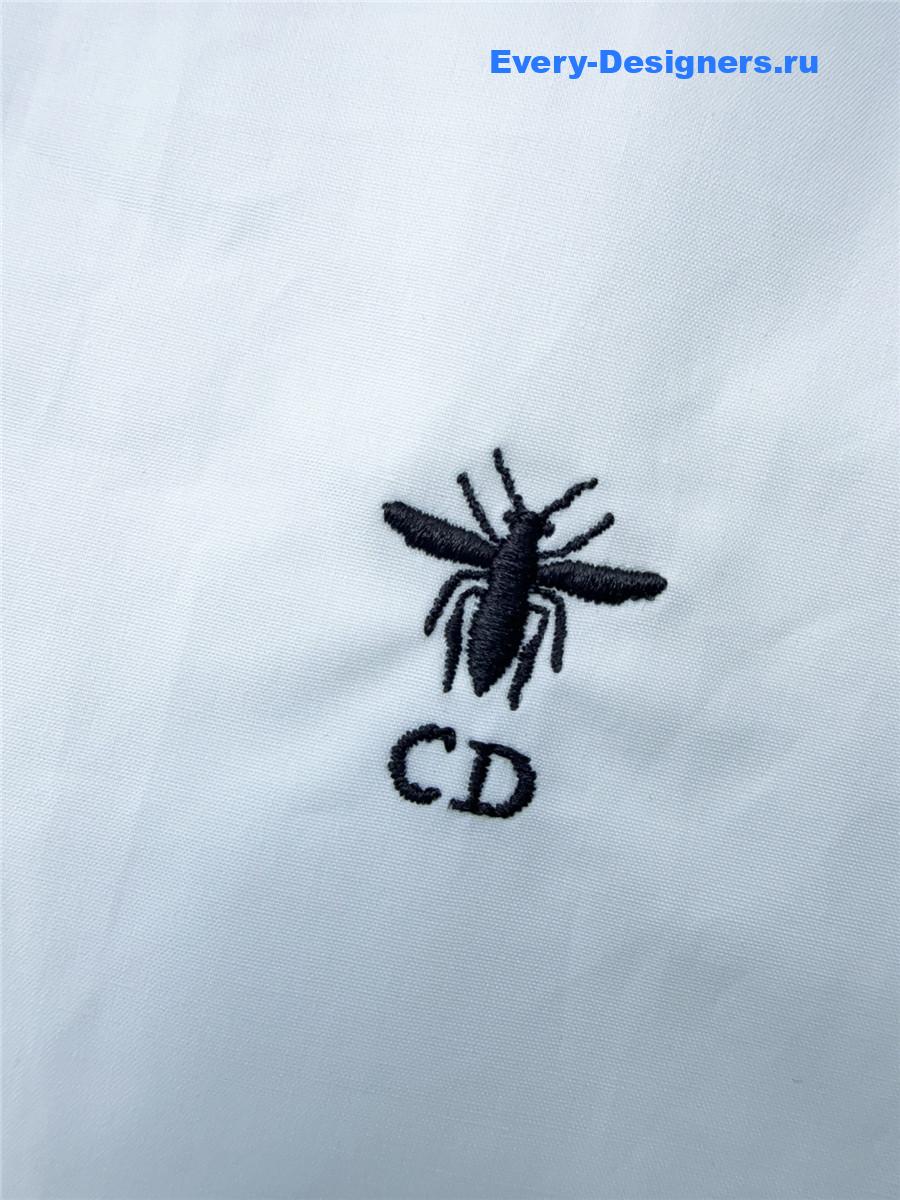 D10r white cotton shirt with bee