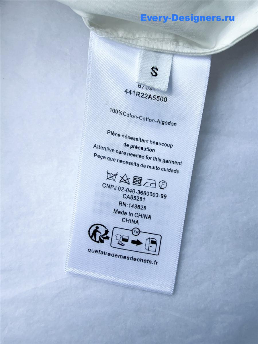 D10r white cotton shirt with bee