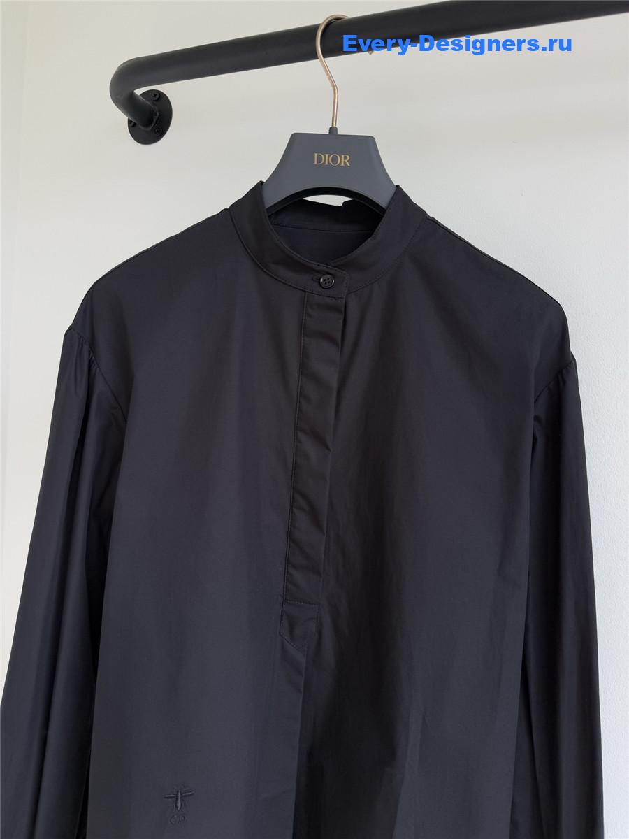 D10r black cotton shirt with bee