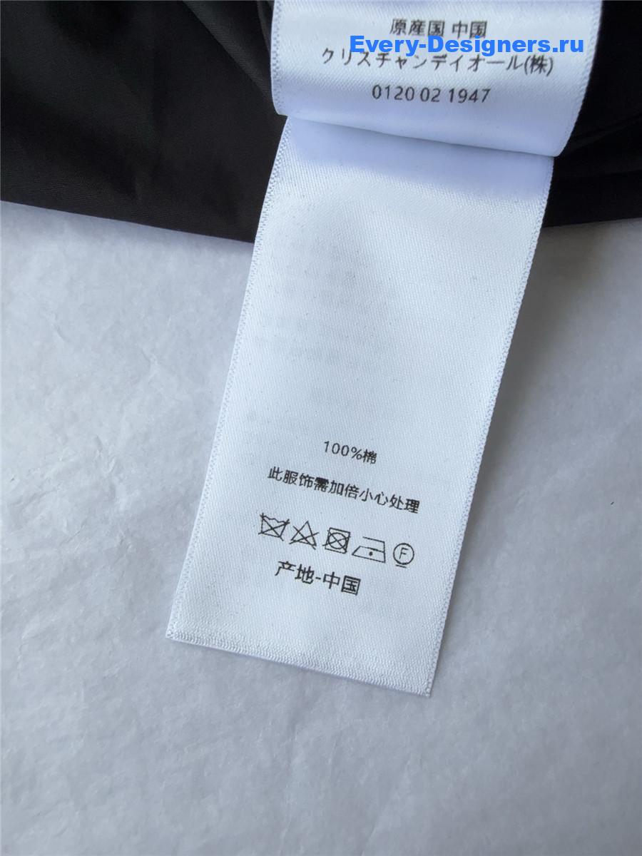 D10r black cotton shirt with bee