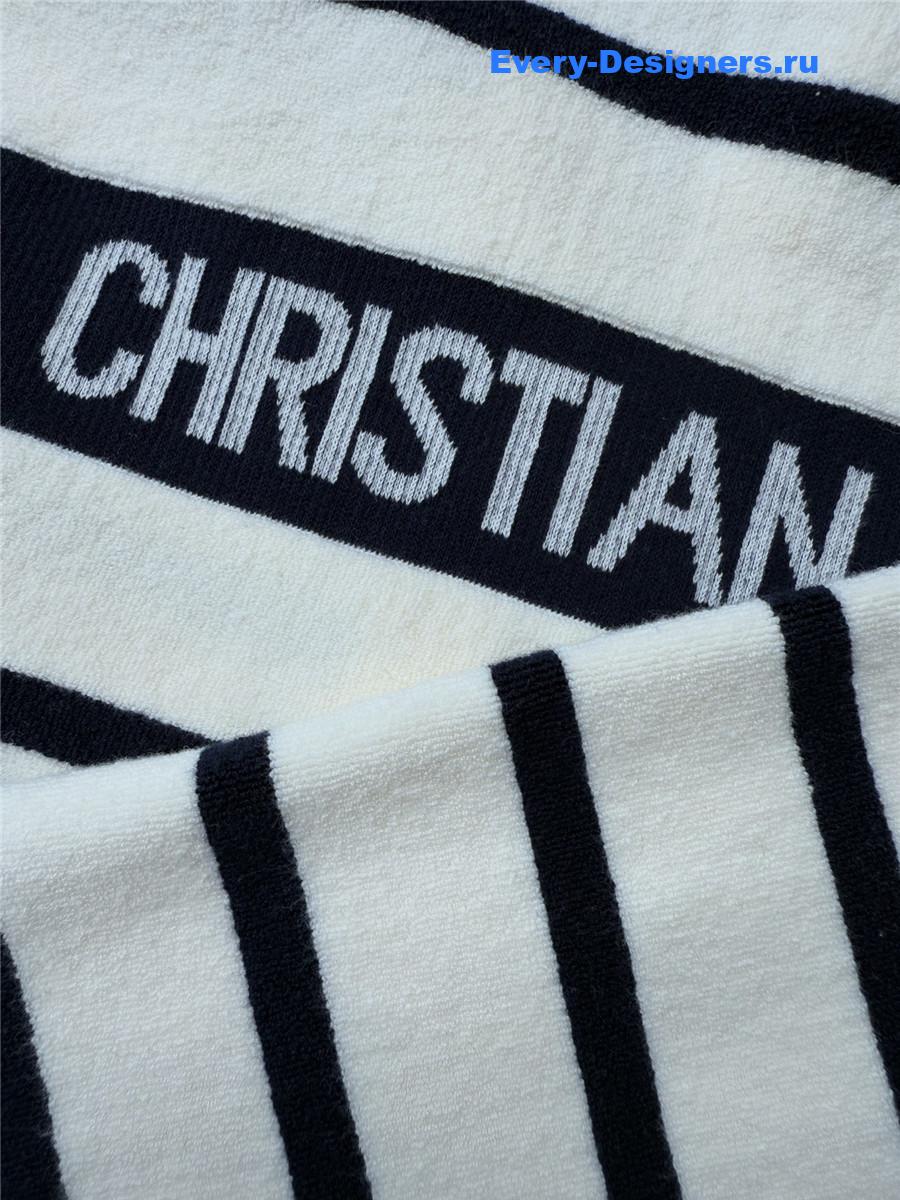 D10r denim blue & white d-stripes cardigan