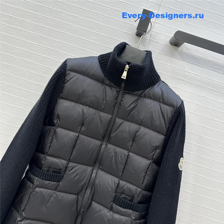 Moncler Black Padded Zipped Cardigan