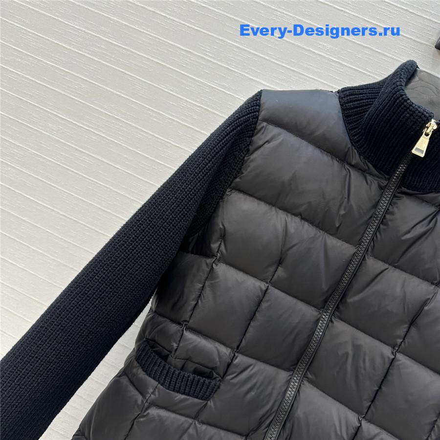 Moncler Black Padded Zipped Cardigan
