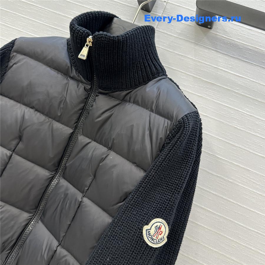 Moncler Black Padded Zipped Cardigan