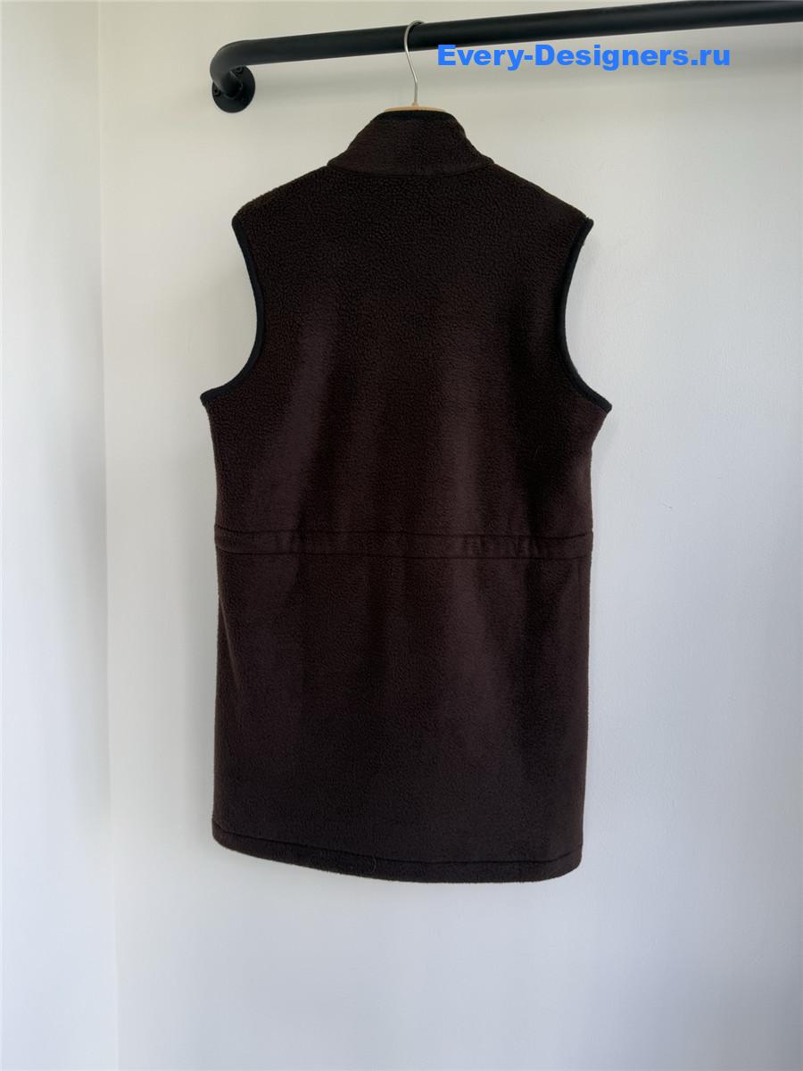 Miu Miu Brown Grain Fleece Dress