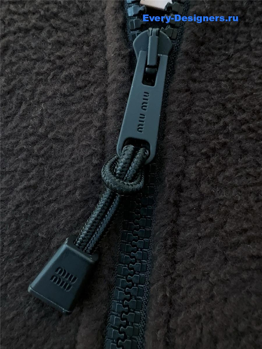 Miu Miu Brown Grain Fleece Dress