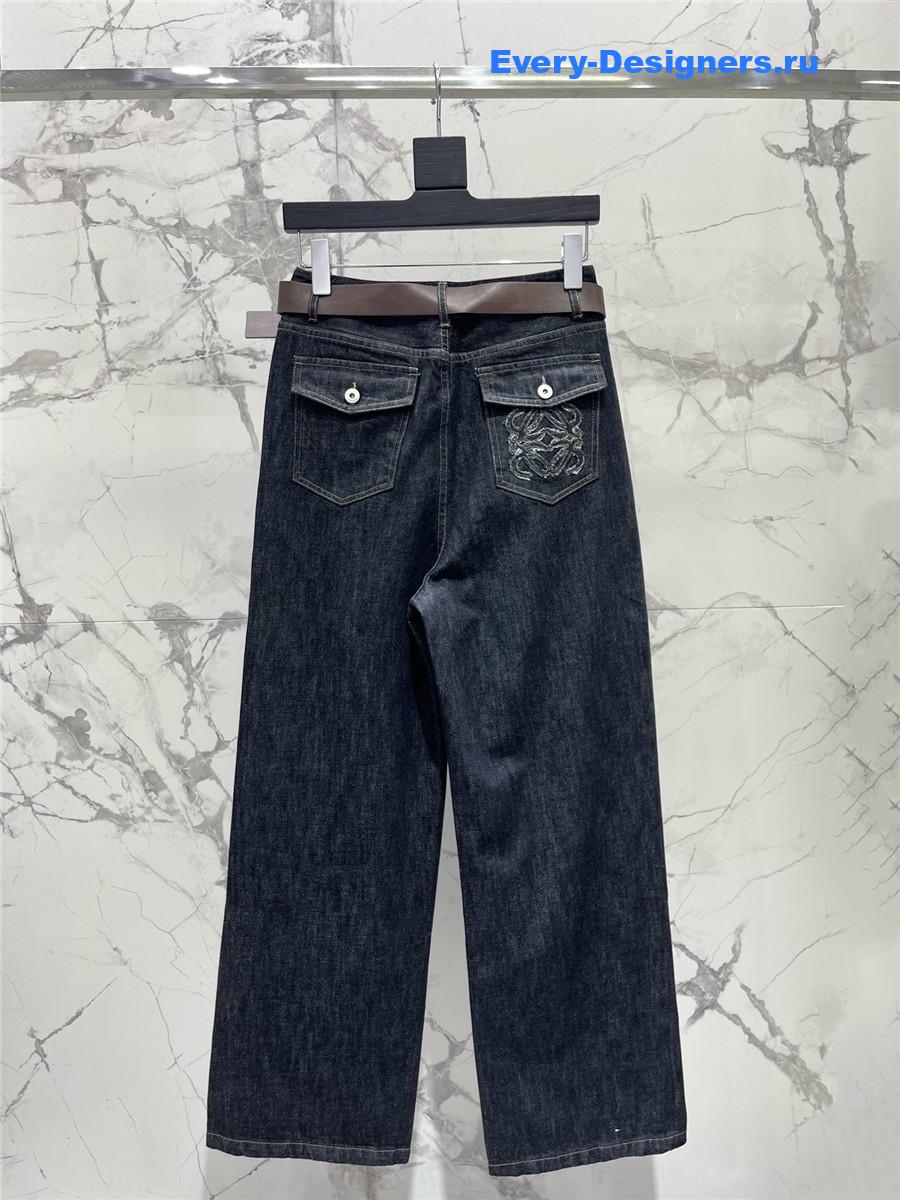 L0ew* blue wide-leg jeans