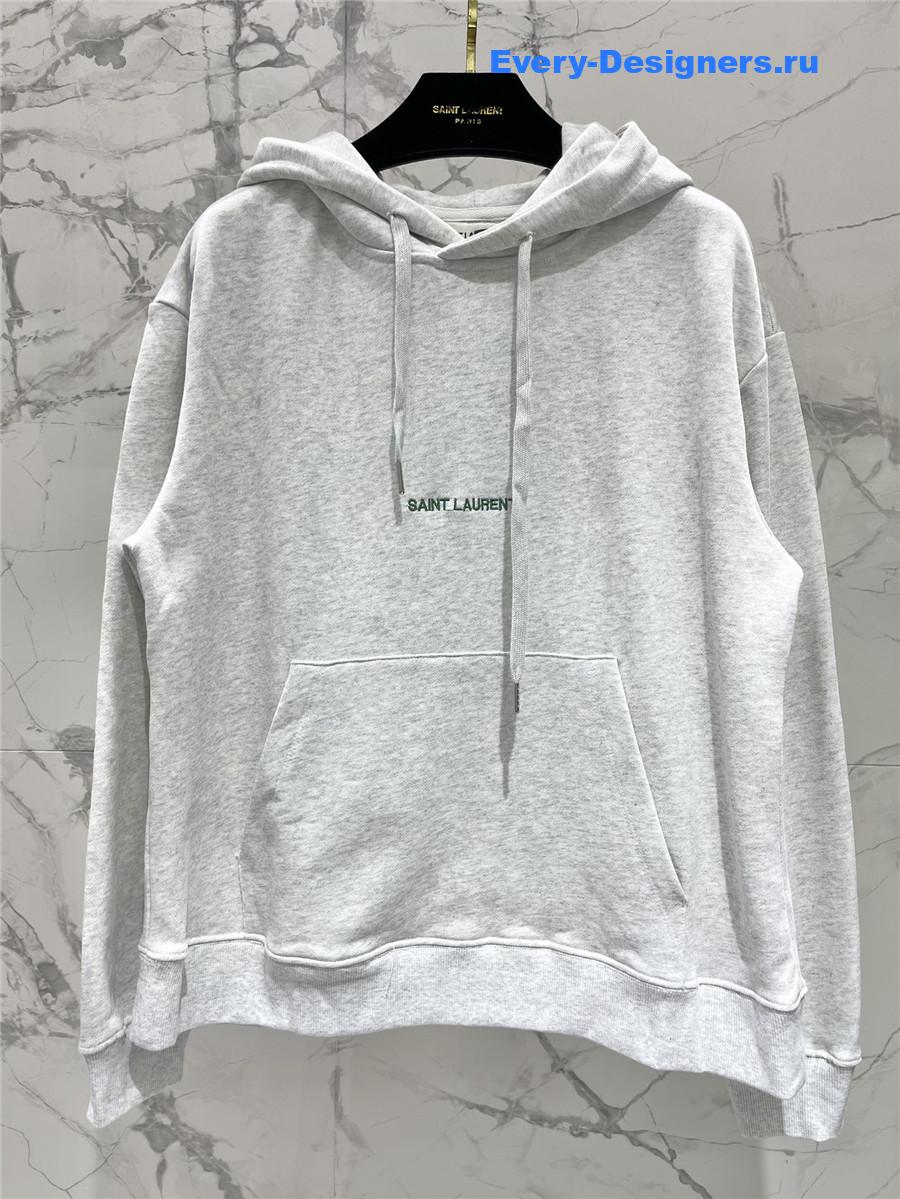 Sa1nt Lau*nt grey cotton hoodie