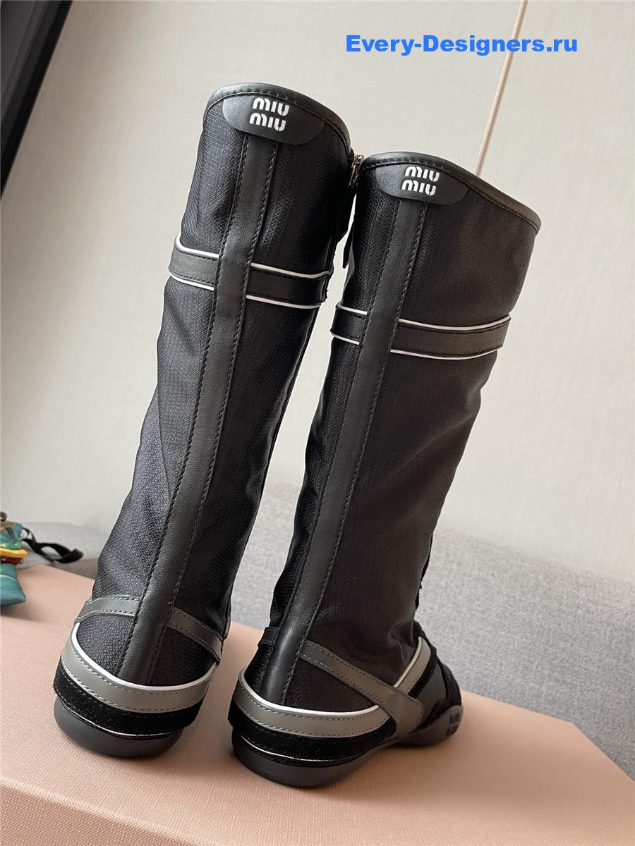 Miu Miu Black Gymnasium Boxeur Boots