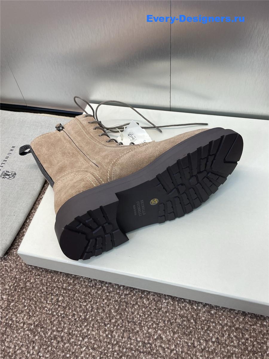 BC Beige Suede Combat Boots