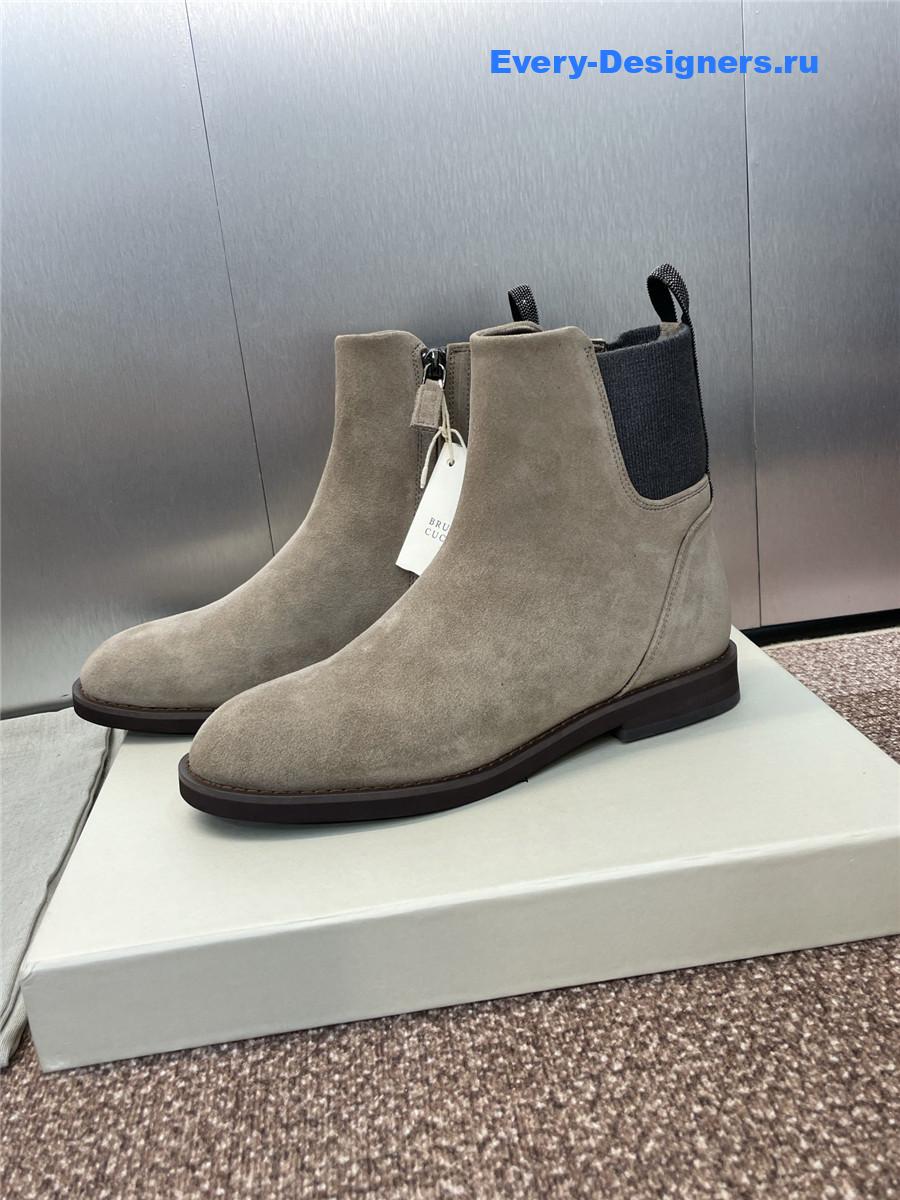BC Gray Suede Monili Chelsea Boots