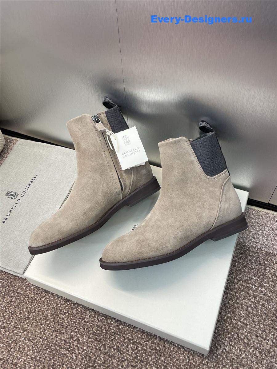 BC Gray Suede Monili Chelsea Boots