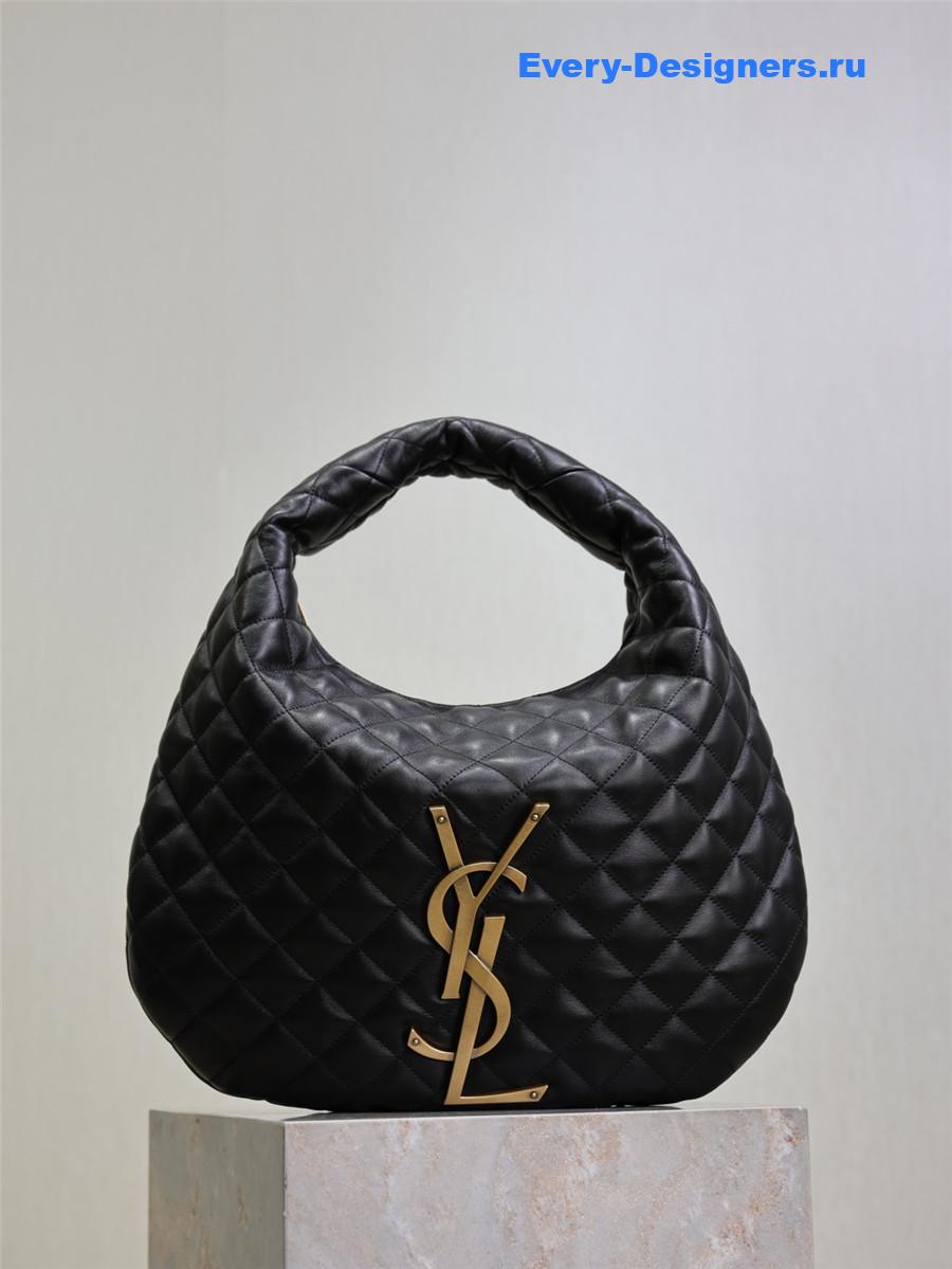 Sa1nt Lau*nt quilted black icare hobo bag