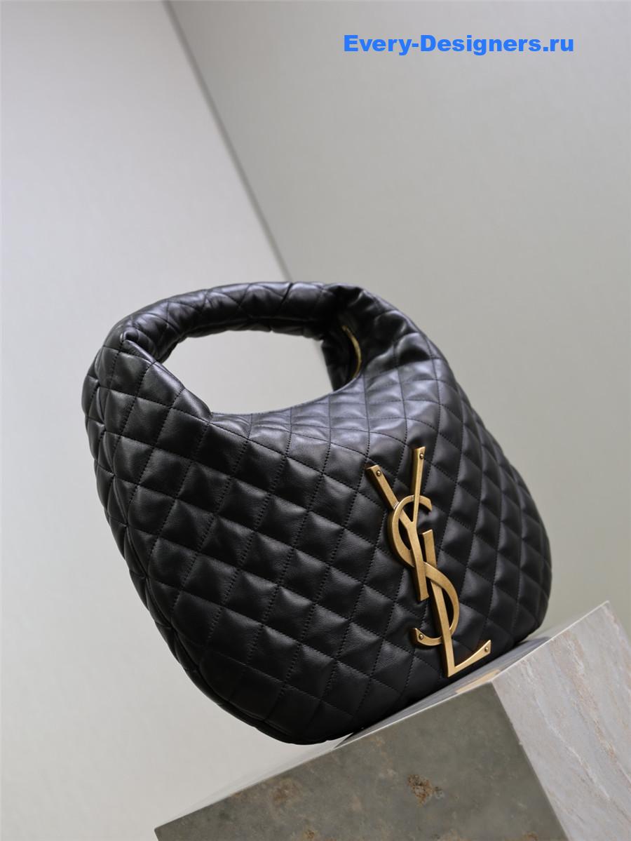 Sa1nt Lau*nt quilted black icare hobo bag