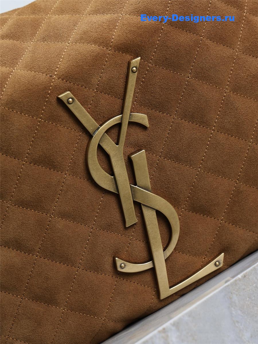 Sa1nt Lau*nt icarino hobo brown quilted suede bag